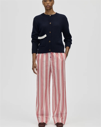 Stine Goya - Striped Gathered Boxer Bukser - Scarlet Trot